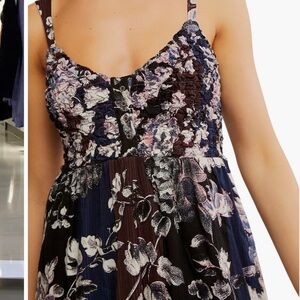 Free People Melrose Smocked Wide Leg Jumpsuit